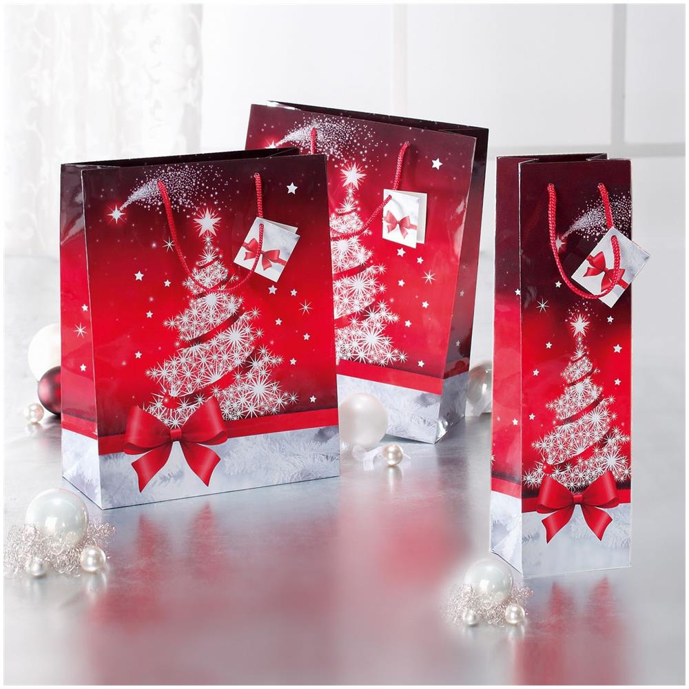 GT023 Borsa Regalo Natalizia Rosso Bianco - Foto 3