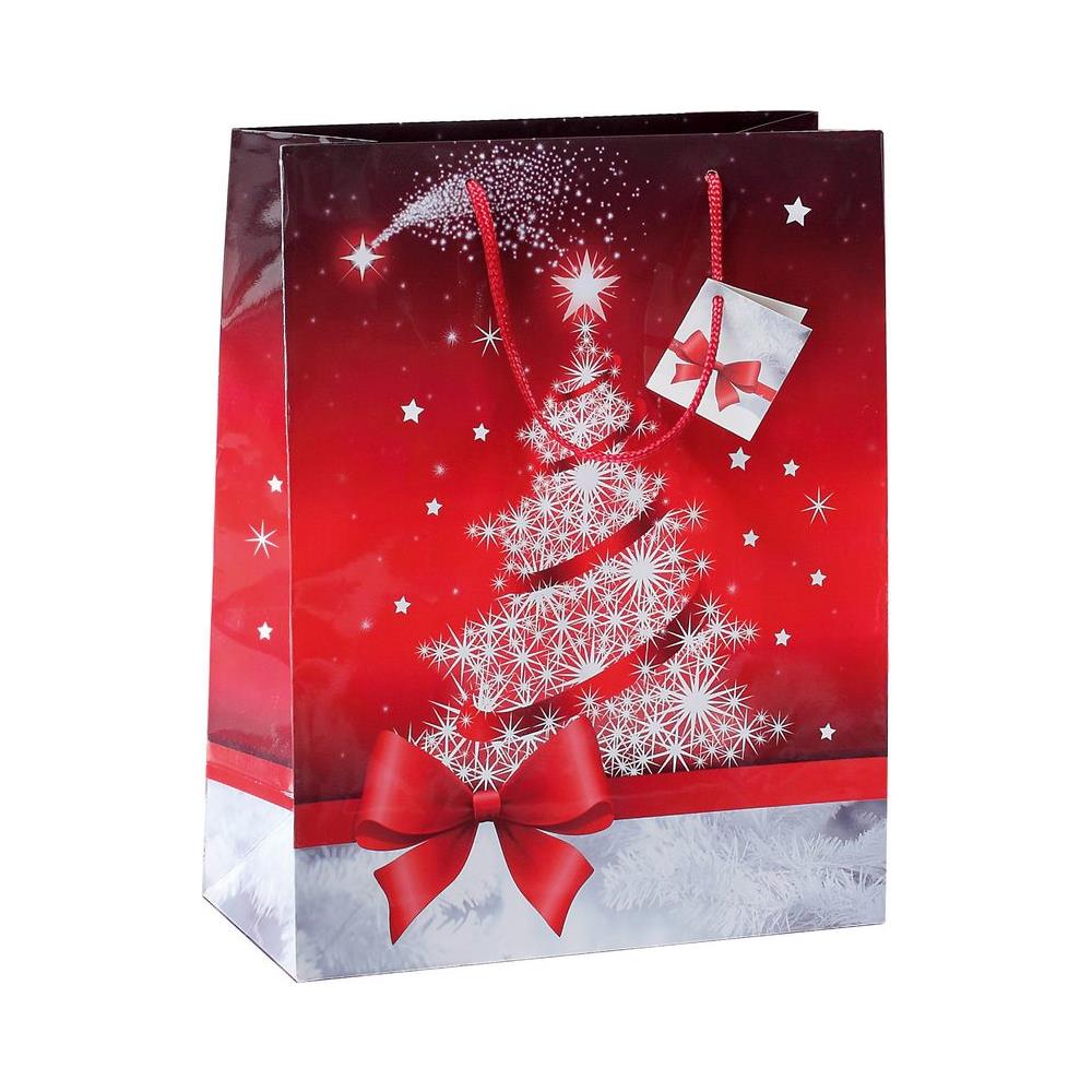 GT023 Borsa Regalo Natalizia Rosso Bianco - Foto 1