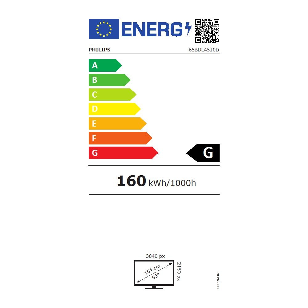 65bdl4510d / 00 Visualizzatore Di Messaggi Pannello Piatto Per Segnaletica Digitale 64.5"" Ips Uhd+ Nero - Foto 3