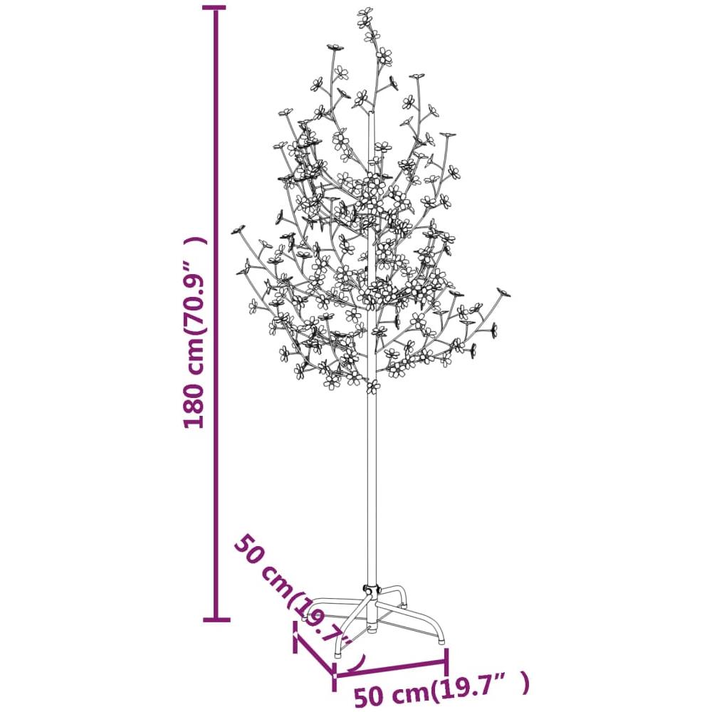 Albero di Ciliegio con 200 LED Bianco Caldo 180 cm - Foto 7