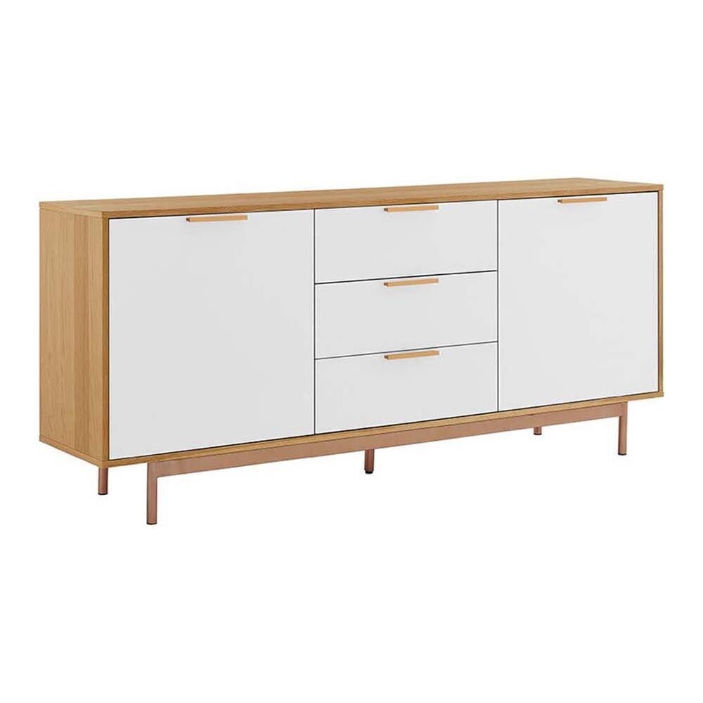 Credenza Scandinava Bianco E Legno Fyn - Foto 2