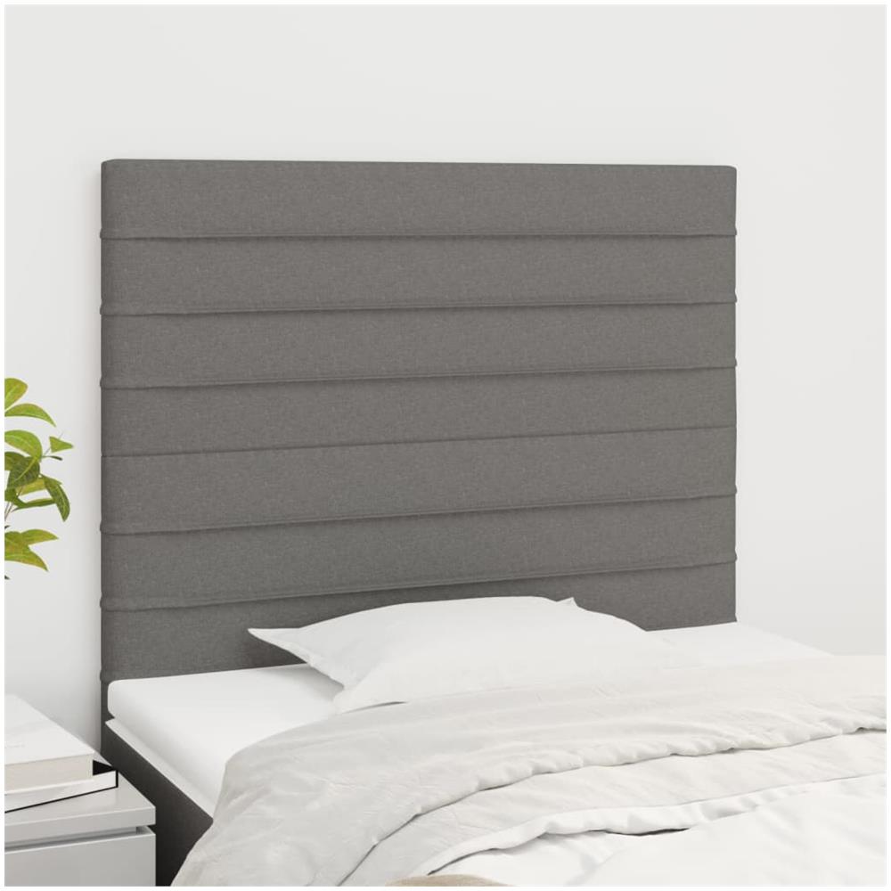 Testiere 2 Pz Grigio Scuro 100x5x78/88 Cm In Tessuto - Foto 1