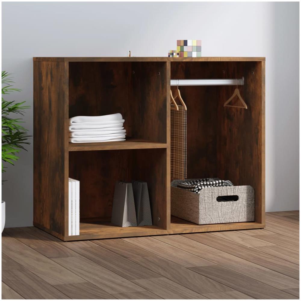 Armadietto Cosmetici Rovere Fumo 80x40x65 Cm Legno Multistrato - Foto 1