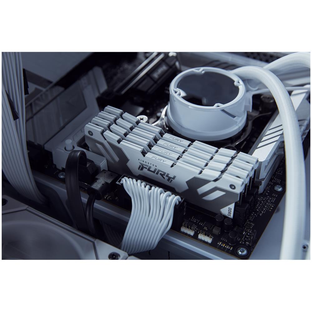 FURY 32GB 6400MT /s DDR5 CL32 DIMM (Kit da 2) Renegade White XMP - Foto 8