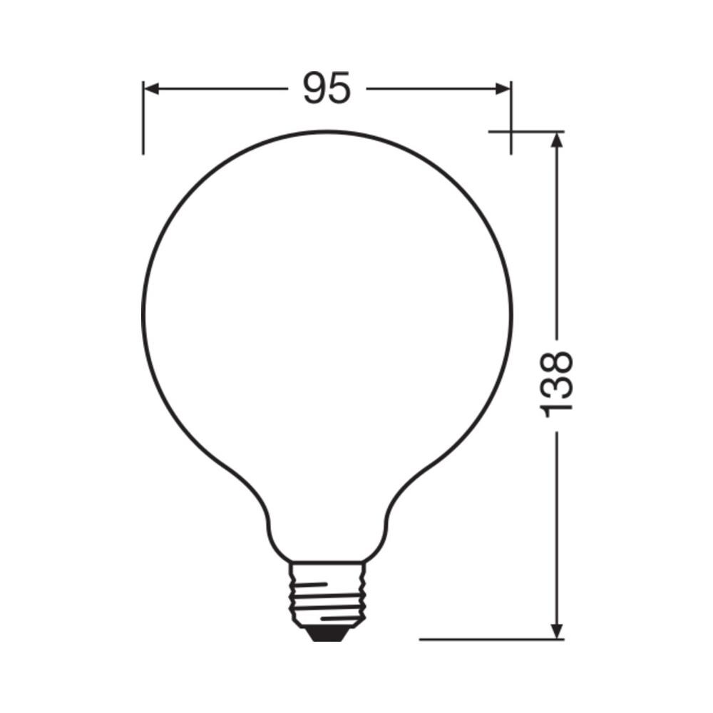 Ledvance Lampadina Led G95 E27 Opale 11w 1521lm 2700k Dimmerabile Ip20 300° [lv-4099854060793] - Foto 2