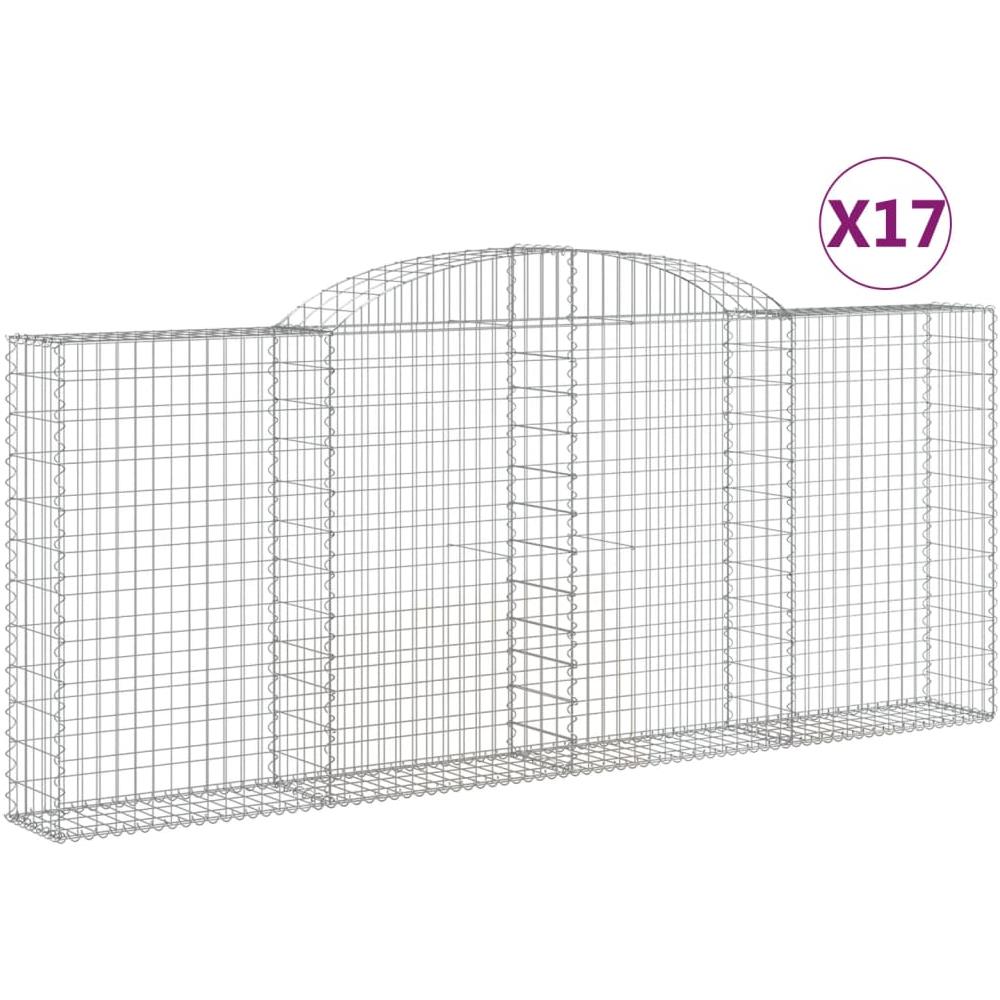 Cesti Gabbioni Ad Arco 17 Pz 300x30x120/140 Cm Ferro Zincato - Foto 2
