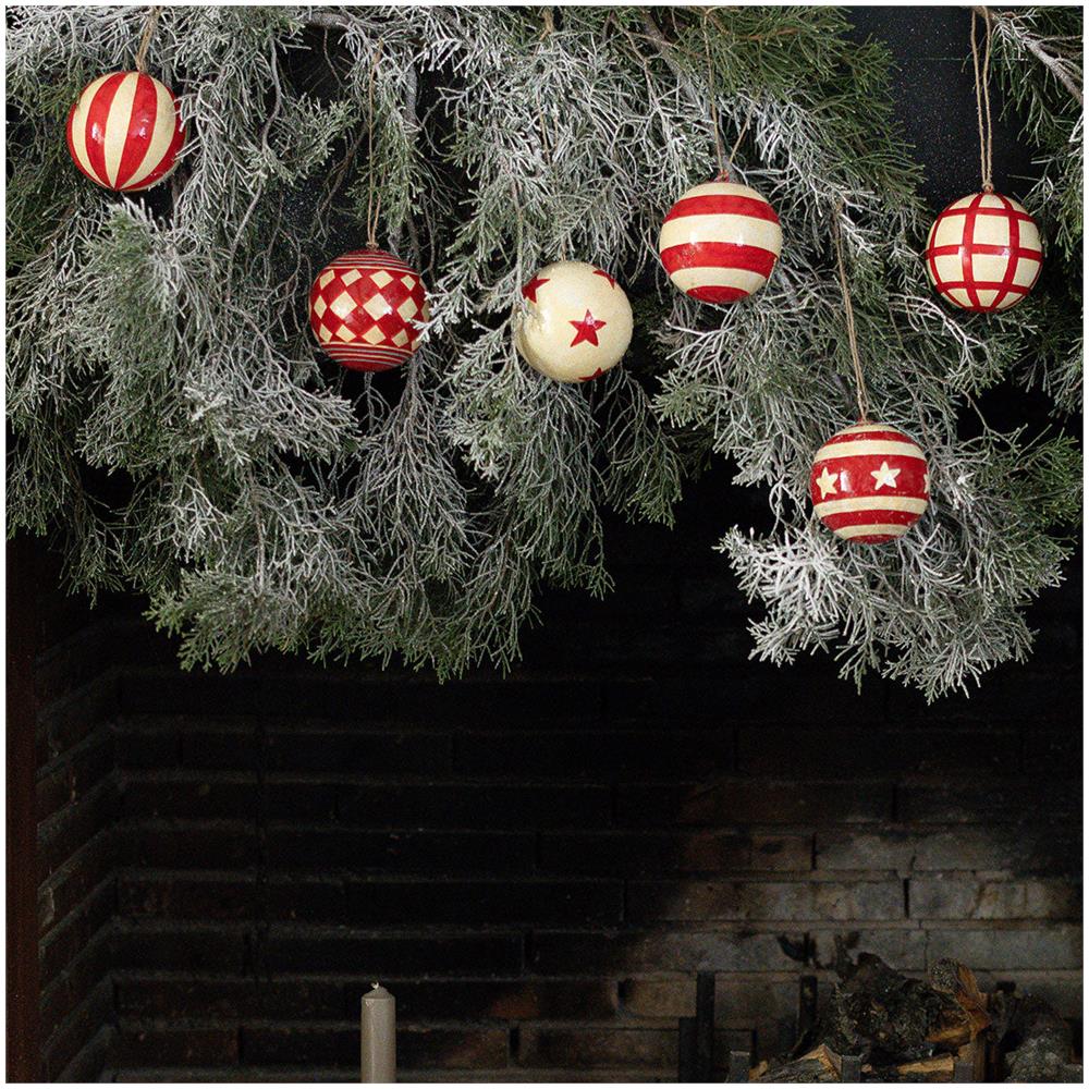 Set Di 6 Palle Natalizie Di Natale Mâché Cirque - Foto 1