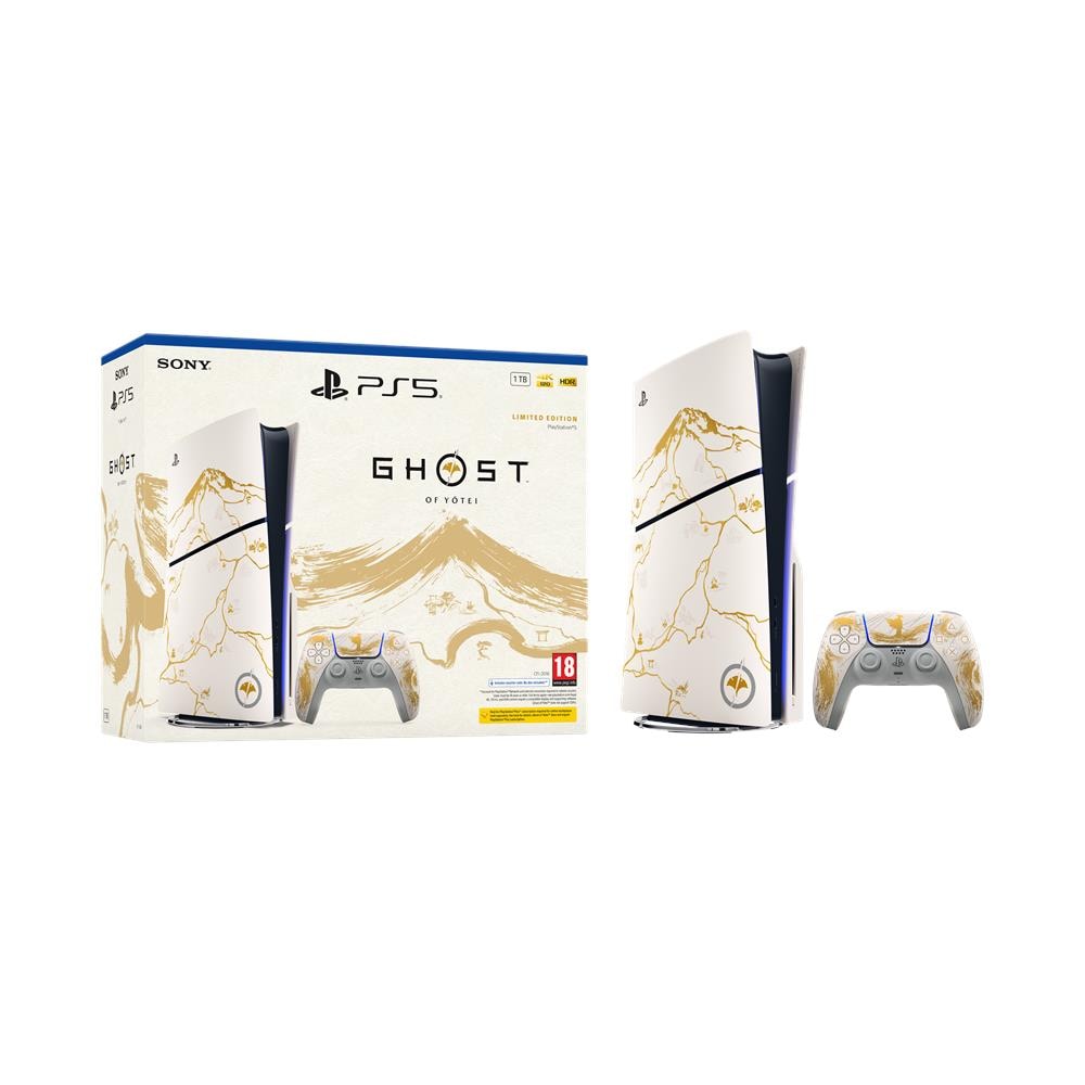 PlayStation 5 - Ghost of Yotei Gold Limited Edition 1 TB Wi-Fi Nero, Bianco - Foto 1