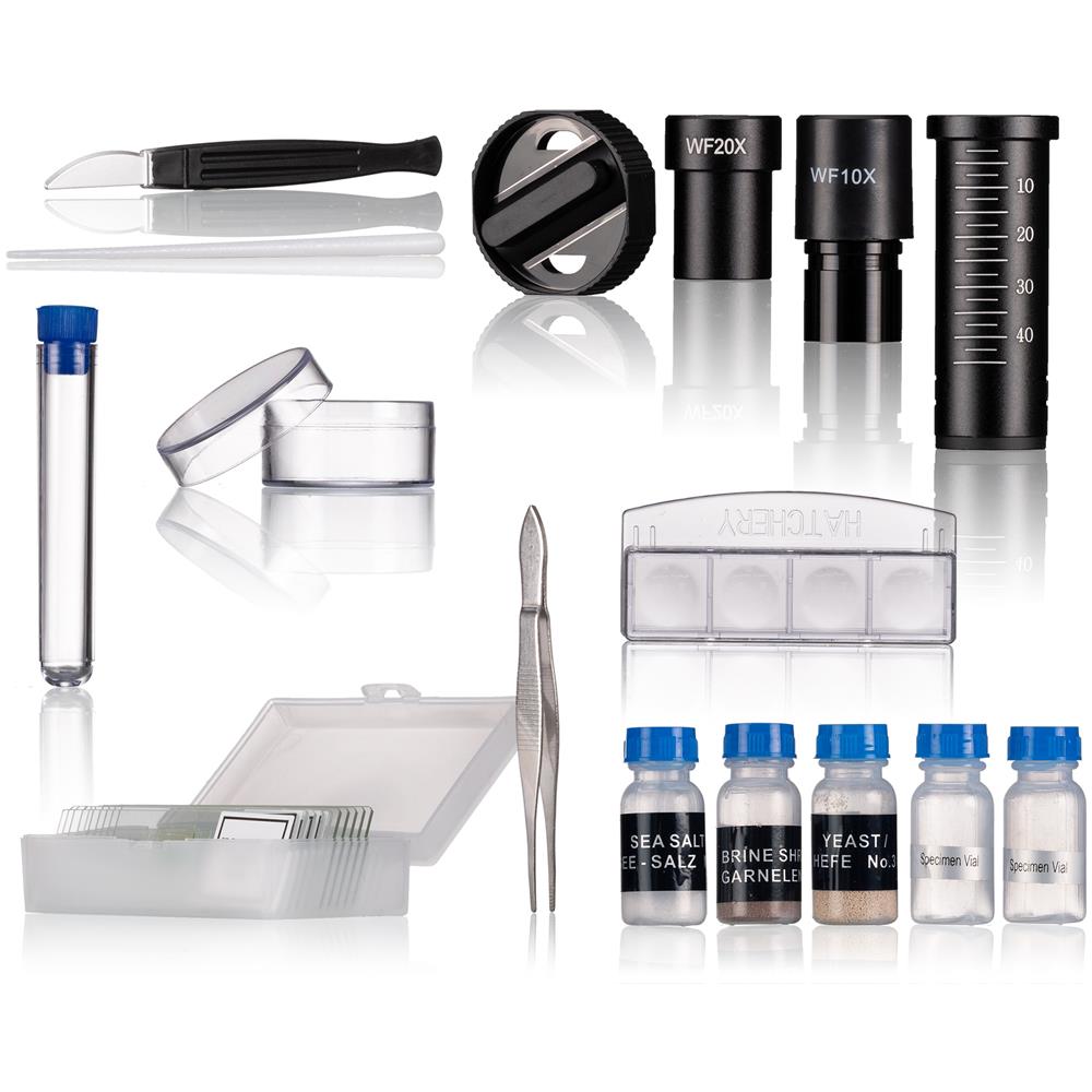 Bresse Junior microscopio per studenti Biolux Sel con supporto per smartphone, accessori e sistema di zoom Barlow, per bambini, principianti e adulti - Foto 7