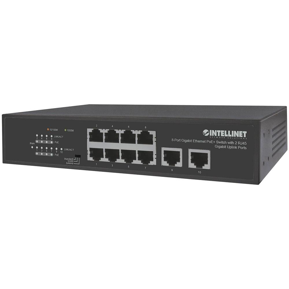 ver Switch Ethernet Gigabit 8 Porte Poe+ Con 2 Porte Rj45 Gigabit Uplink Nero - Foto 2