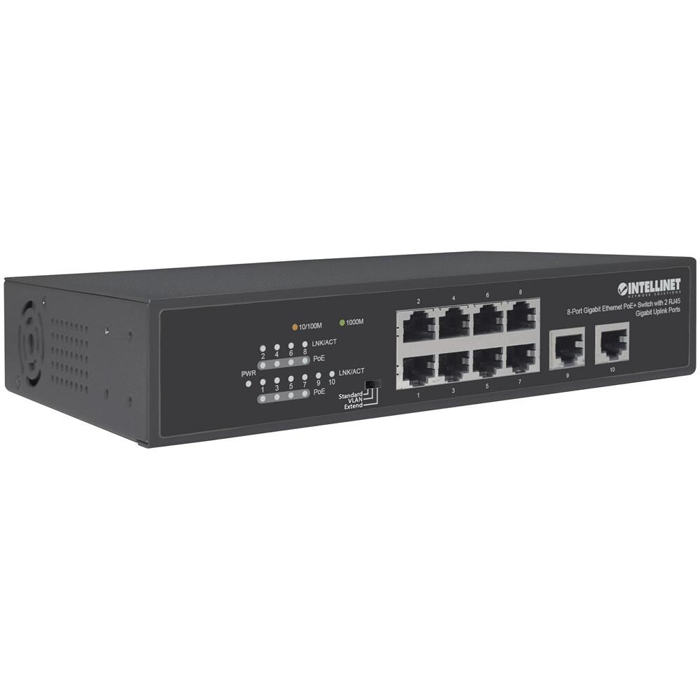 ver Switch Ethernet Gigabit 8 Porte Poe+ Con 2 Porte Rj45 Gigabit Uplink Nero - Foto 3