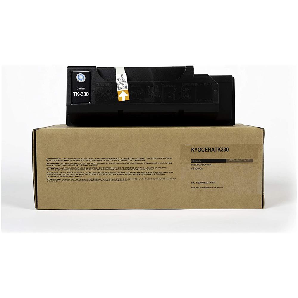 TONER COMPATIBILE - Kyocera Tk-330 Nero 1t02ga0euc Per Fs-4000dn Fornito Di Intelligent Chip Capacità 20000 Copie Made In Italy - Foto 1
