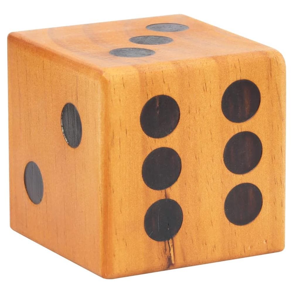 Set di Dadi Giganti da Giardino 6 pz in Legno Massello di Pino - Foto 2