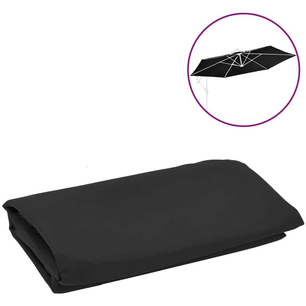 Telo di Ricambio per Ombrellone Nero 350 cm - Foto 1
