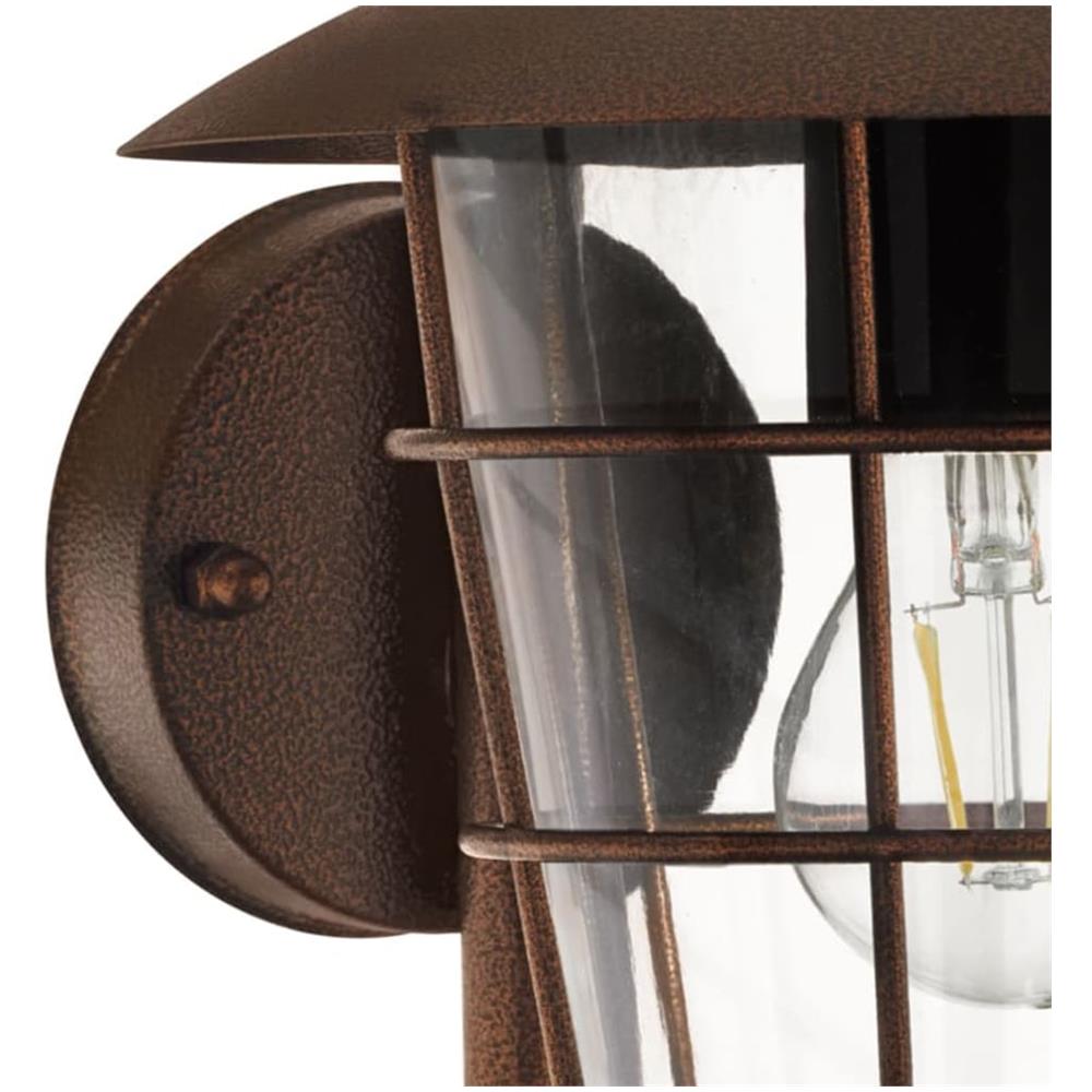 Luce da Parete Esterna Pulfero 1 28x22x28 cm Marrone - Foto 2