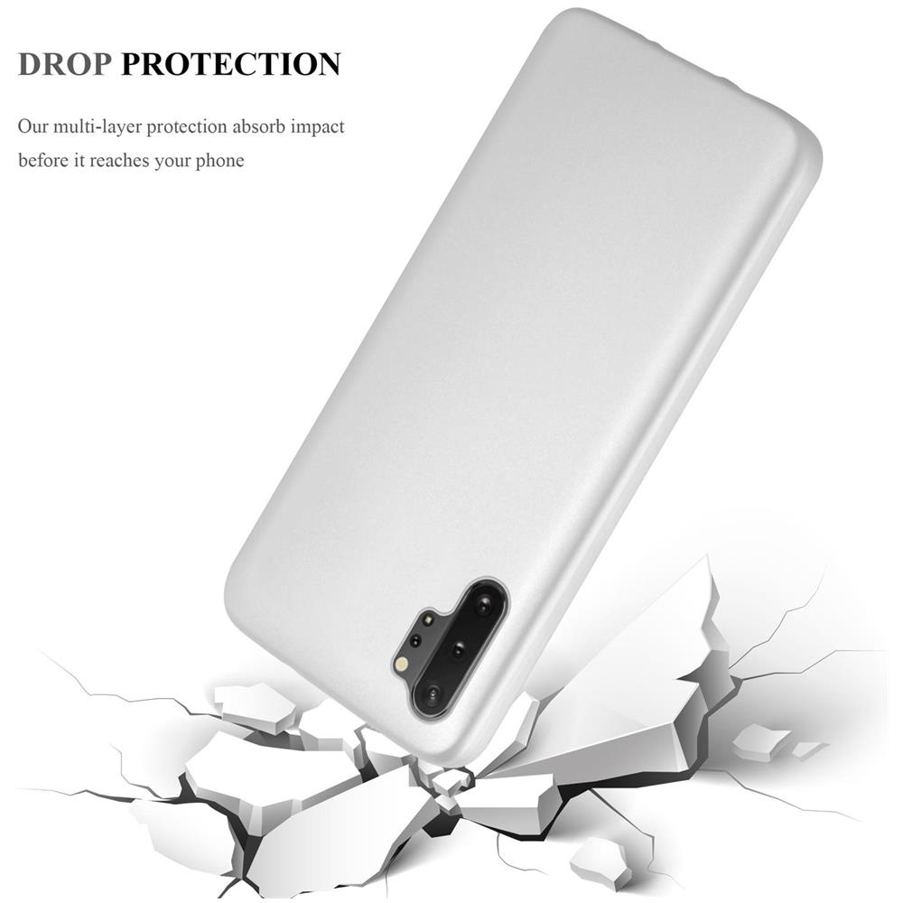 Custodia Compatibile Con Samsung Galaxy Note 10 Plus In Argento Metallico - Coperchio Protettivo In Silicone Tpu Flessibile - Foto 7