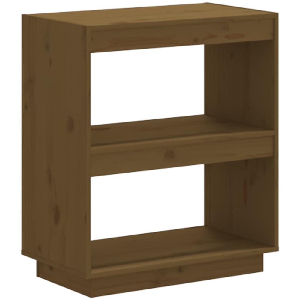 Libreria Marrone Miele 60x35x71 Cm In Legno Massello Di Pino - Foto 2