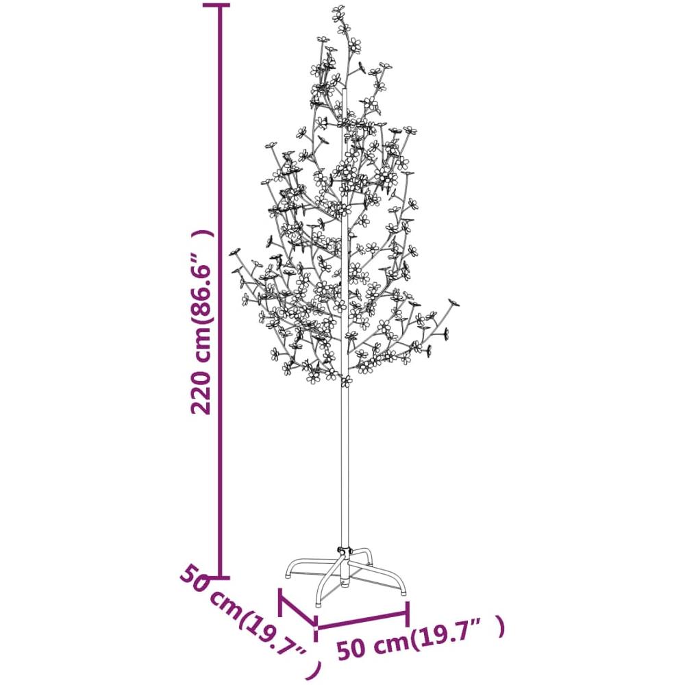Albero di Ciliegio con 220 LED Bianco Caldo 220 cm - Foto 7