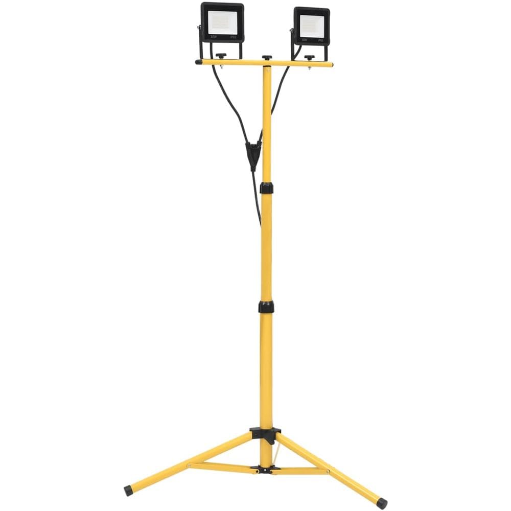 Faretto A Led Con Treppiede 2x30 W Bianco Freddo - Foto 1
