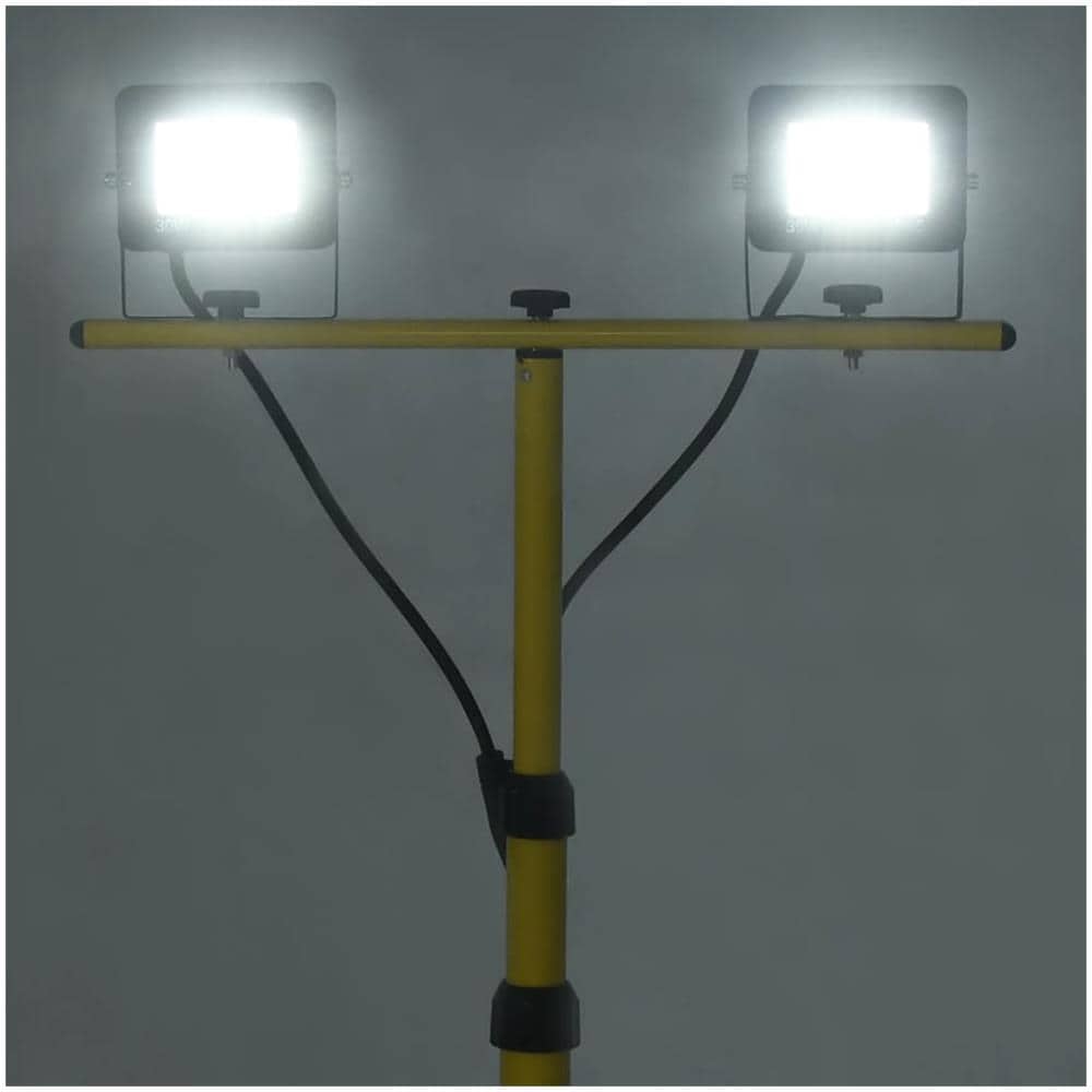 Faretto A Led Con Treppiede 2x30 W Bianco Freddo - Foto 2