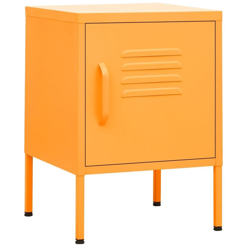 Comodino Giallo Senape 35x35x51 Cm In Acciaio - Foto 2