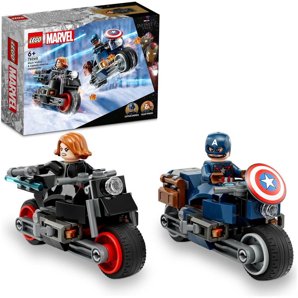 76260 Marvel Motociclette di Black Widow e Captain America - Foto 2