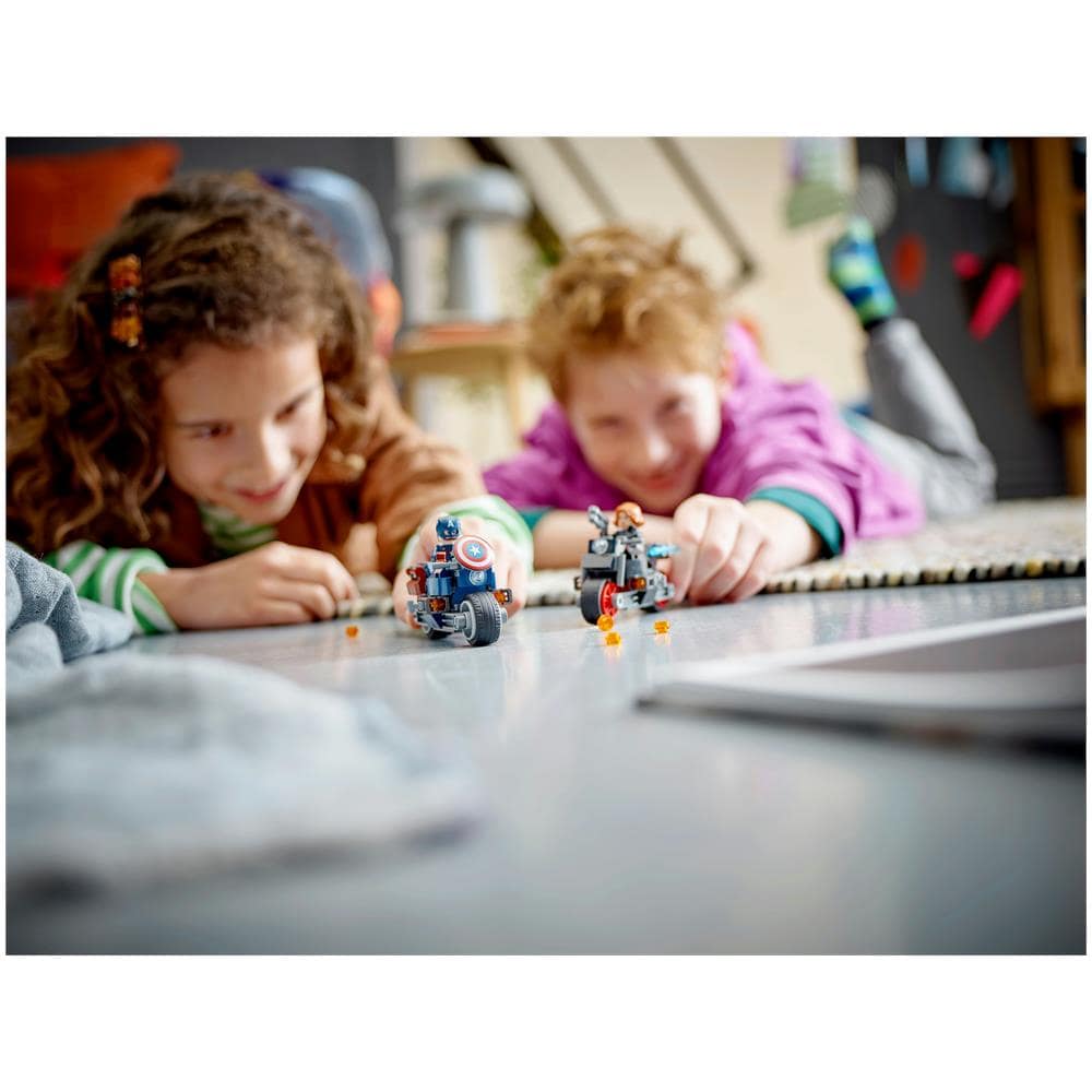 76260 Marvel Motociclette di Black Widow e Captain America - Foto 7