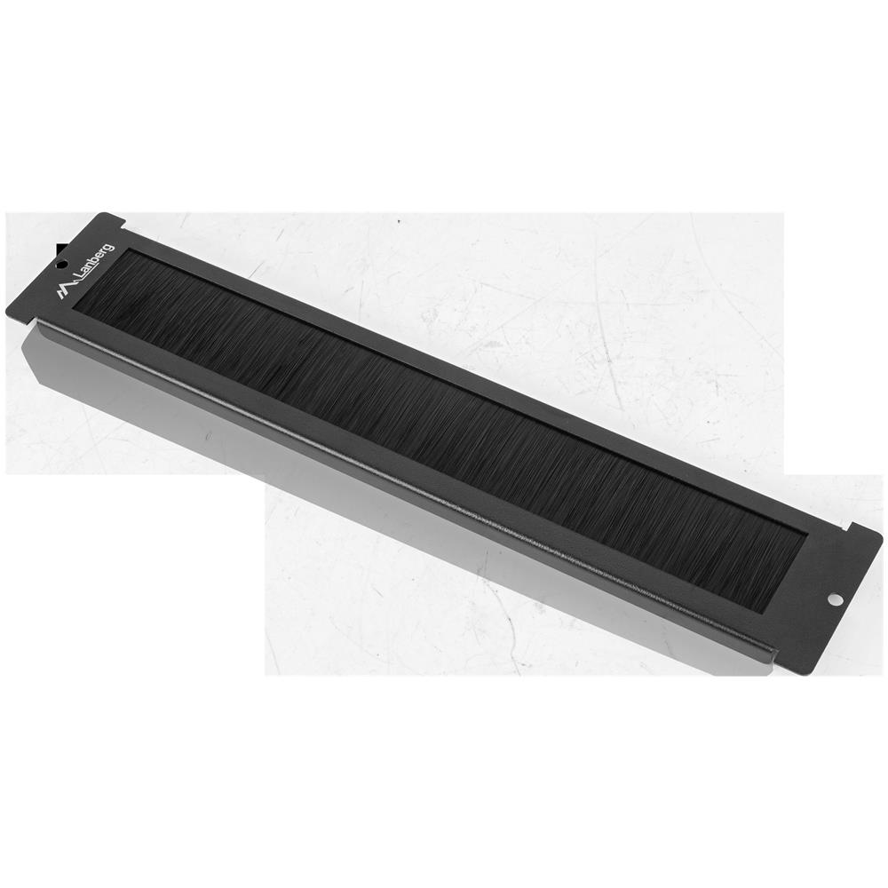 Pannello Passacavi a Soffitto AK-1106-B per Armadio Rack 19" con Spazzola Colore Nero - Foto 1