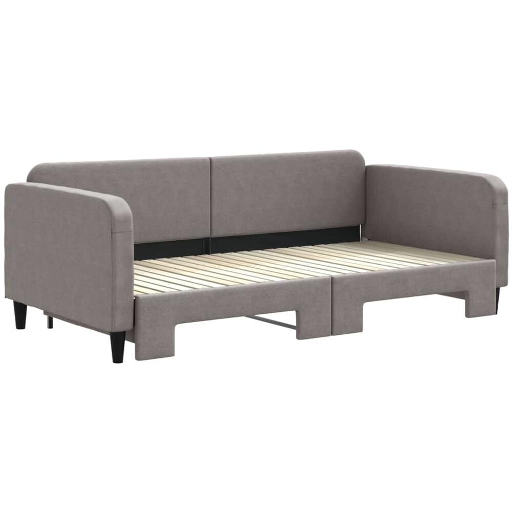 Divano Letto Con Letto Estraibile Tortora 100x200 Cm In Tessuto - Foto 3