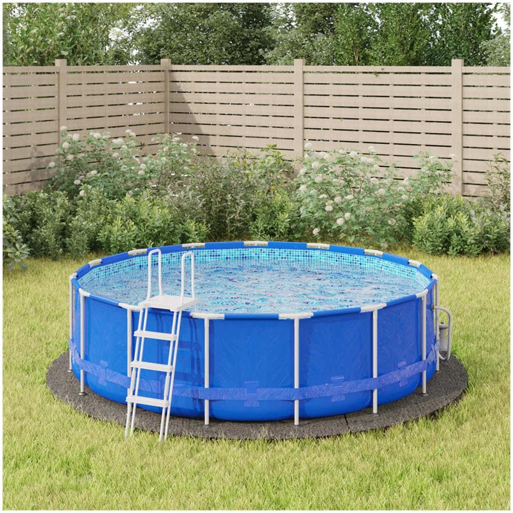 Telo Sotto Piscina Grigio Chiaro 366 Cm Geotessile Poliestere - Foto 1