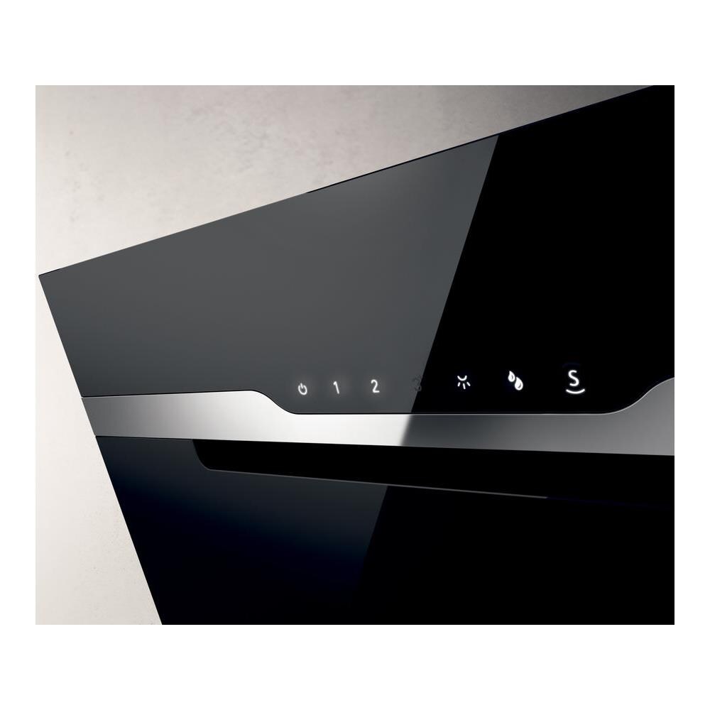 Cappa a Parete MAESTOSO BL /A / 90 Aspirante 90 cm Colore Vetro Nero - Foto 3