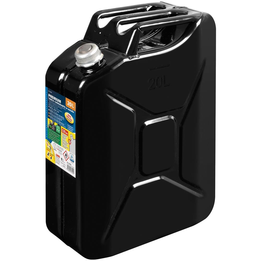 Premium, Tanica Carburante In Metallo - 20 L - Nero - Foto 1