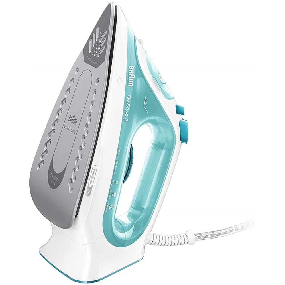 Ferro da Stiro a Vapore TexStyle 3 Capacità 270 ml Potenza 2350 Watt Colore Bianco e Turchese - Foto 2