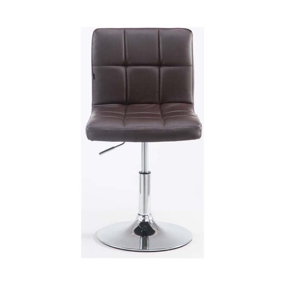 Set 2 Sedie Lounge Design Palma V2 I Coppia Sedie Sgabello Girevoli E Imbottite In Similpelle Trapunta I Sgabelli Regolabili 41-55 CM Marrone - Foto 2