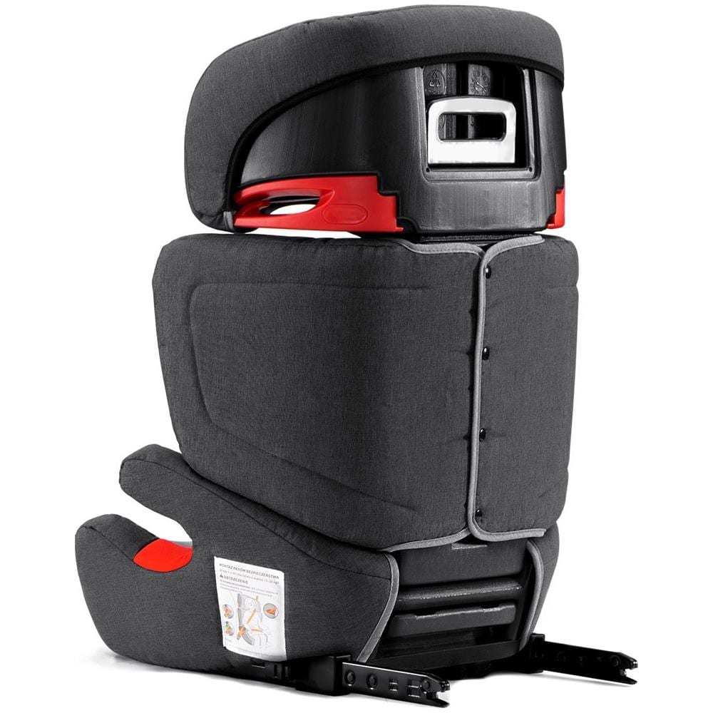 Seggiolino Junior Fix Per Bambini Sistema Isofix 15-36 Kg Nero / grigio - Foto 2