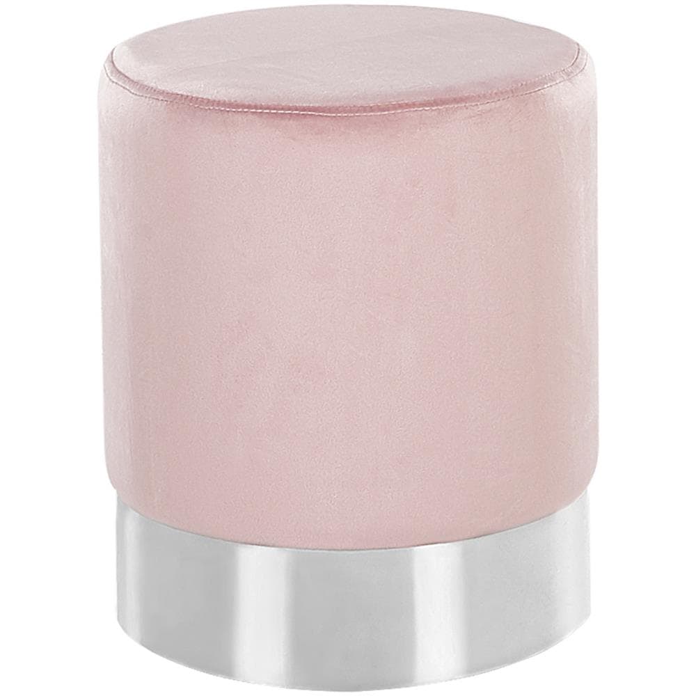 Pouf In Velluto Rosa Brigitte - Foto 1