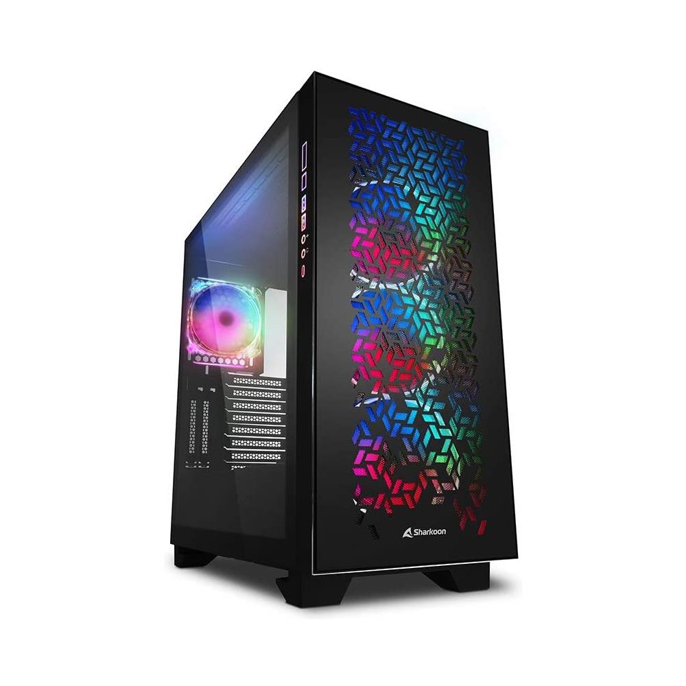 Case Elite Shark Tower ATX / EATX / micro ATX / Mini-ITX 2 Porte USB 3.0 1 Porta USB 3.1 Colore Nero (Finestrato) - Foto 1