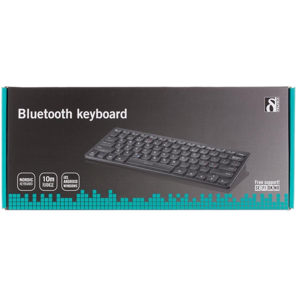 Mini Tastiera Senza Fili Deltaco, Bluetooth, Nera - Foto 2