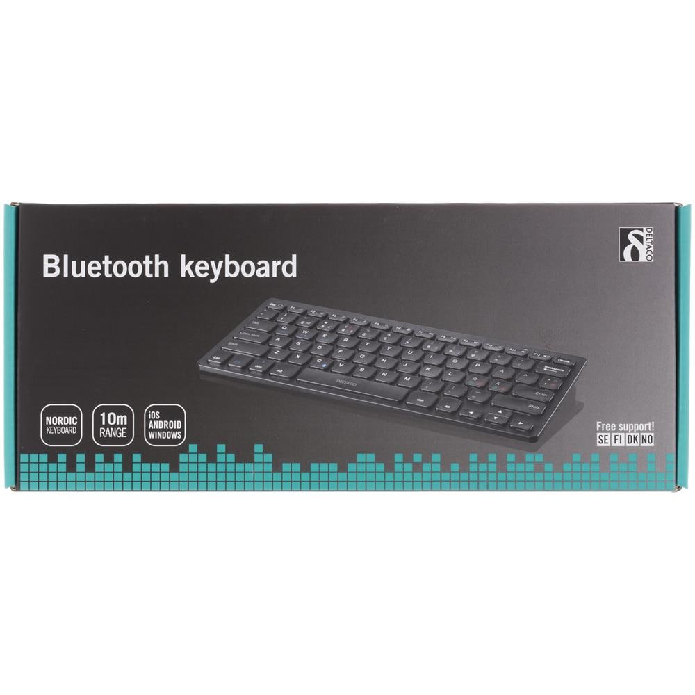 Mini Tastiera Senza Fili Deltaco, Bluetooth, Nera - Foto 8