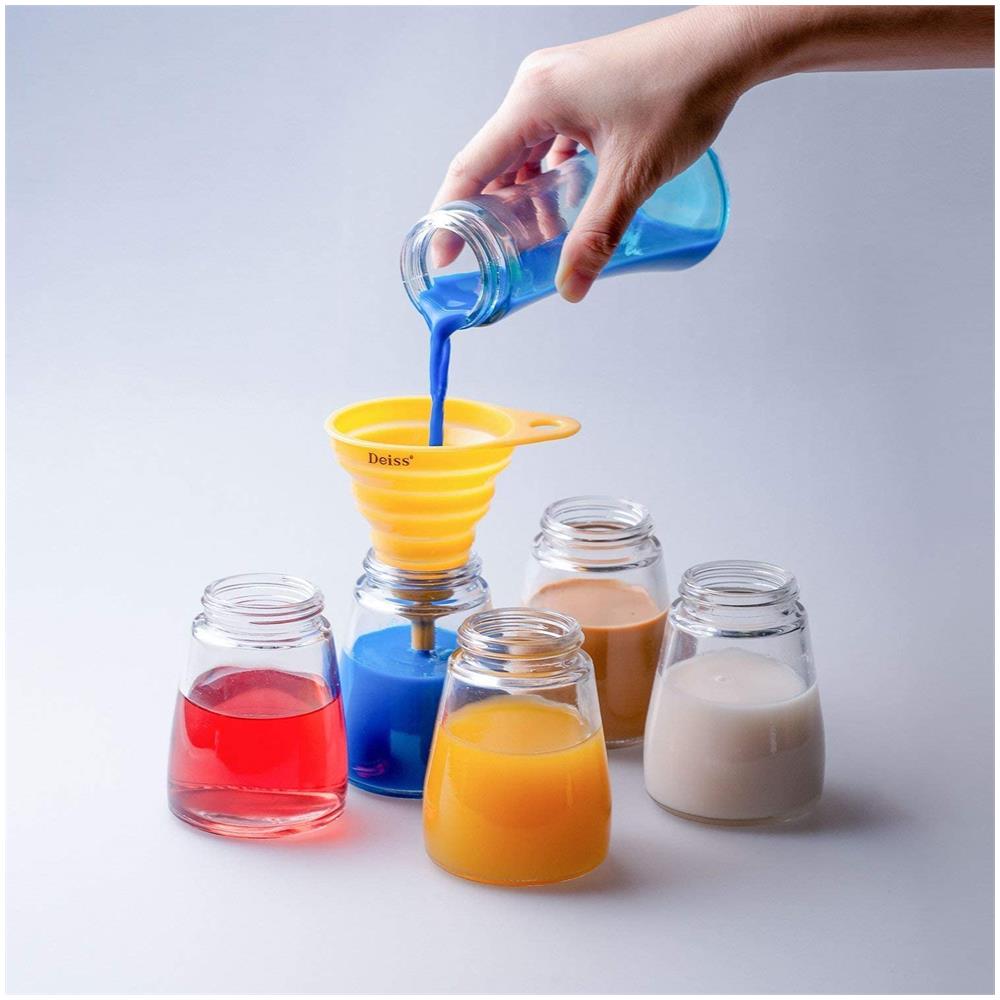 Imbuto Cucina Pieghevole In Silicone - Imbuti Piccoli Pieghevoli Arrotondati E Quadrati - Qualità Alimentare, Senza Bpa, Lavabile In Lavastoviglie - Set Di 2 - Foto 7