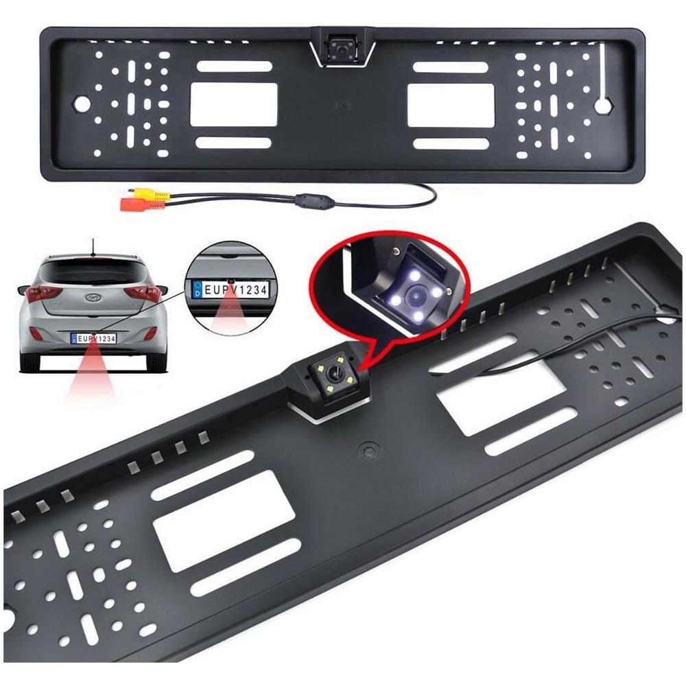Portatarga Telecamera Retromarcia Auto Retrocamera 4 Led Infrarossi Da Targa - Foto 1