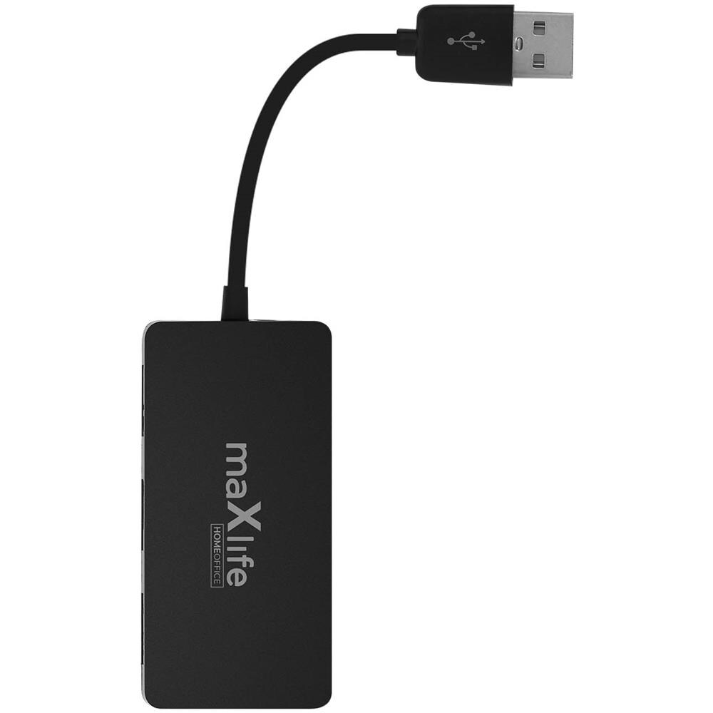 Adattatore Hub Usb Verso 4 Porte Usb Femmina Prolunga 1,5m Maxlife Nero - Foto 2