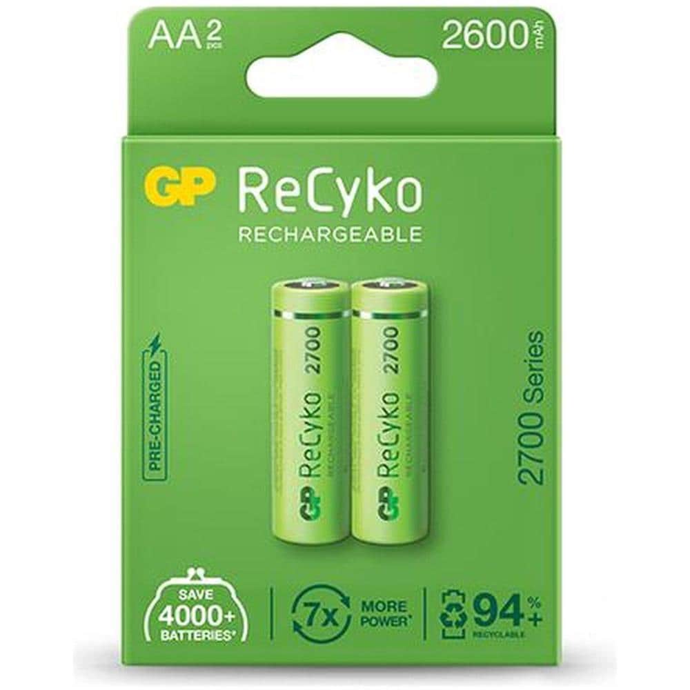 2x Batterie Ricaricabili Aa / R6 Gp Recyko Serie 2700 Ni-mh 2600mah - Foto 2
