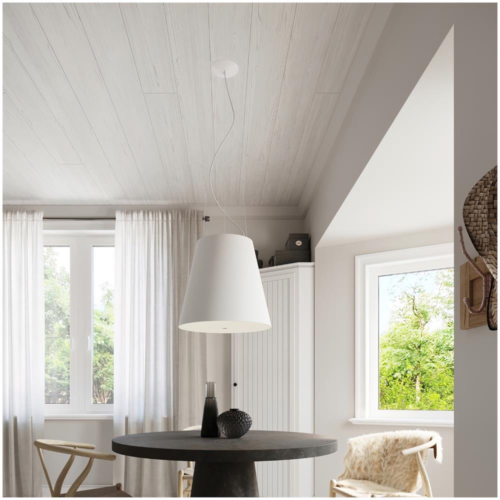 Lampadario Geneve 50 Bianco Sl. 0735 - Moderno Lampadario Bianco 140x50x50 Cm - Foto 7