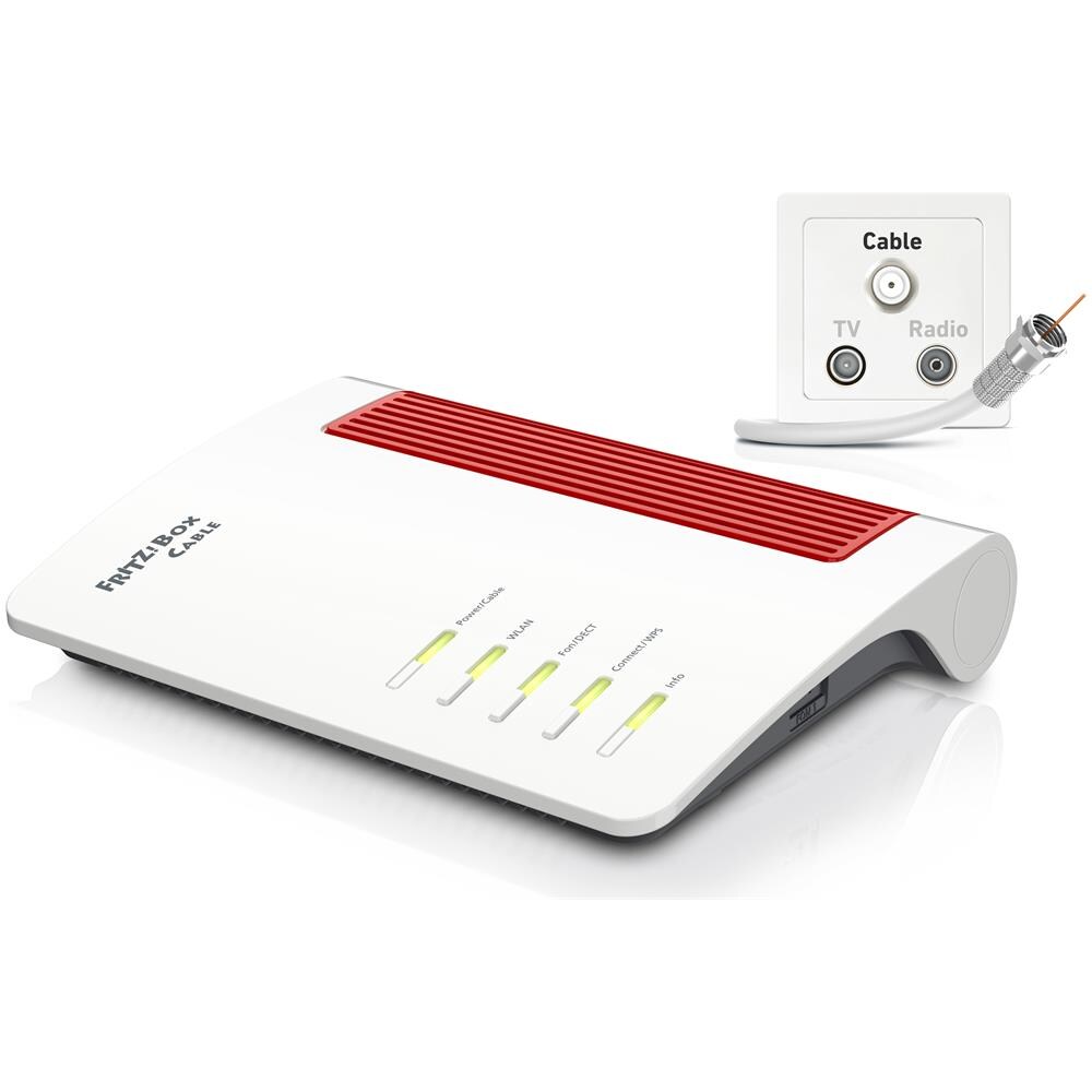 FRITZ!Box 6660 Cable router wireless Gigabit Ethernet Dual-band (2.4 GHz / 5 GHz) Bianco - Foto 1