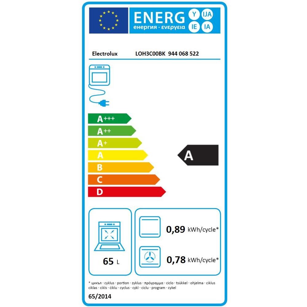 Forno Elettrico da Incasso Serie 300 LOH3C00BK Capacità 65 L elettrico Colore Nero - Foto 3