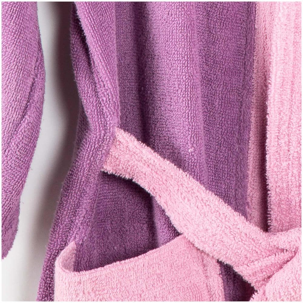 Accappatoio Con Cappuccio Spugnissima Young In Cotone Colore Viola Misura 46 Anni - Foto 2
