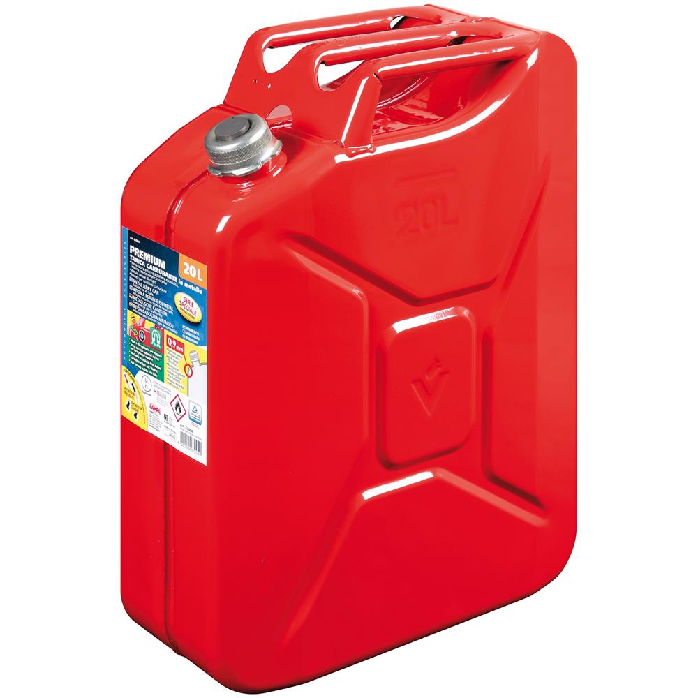 Premium, Tanica Carburante In Metallo - 20 L - Rosso - Foto 1