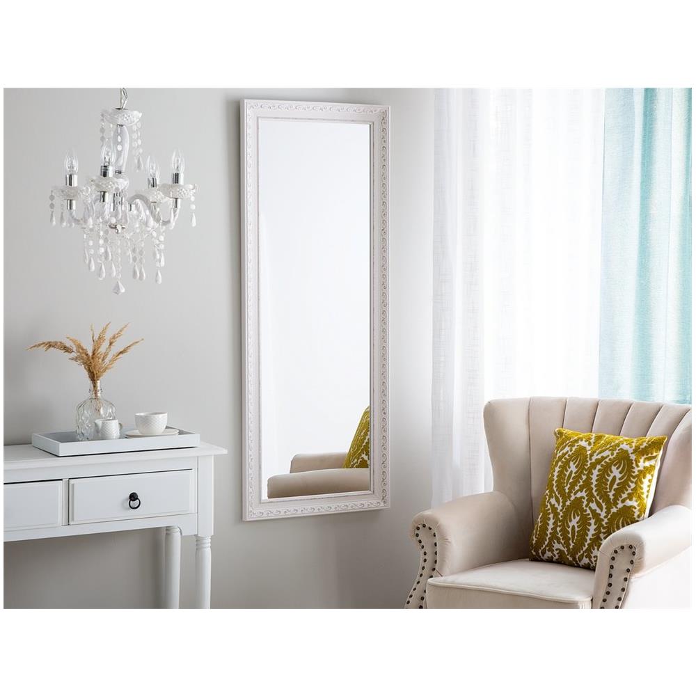 Specchio A Parete - Cornice Bianca - 51 X 141 Cm - Vars - Foto 1