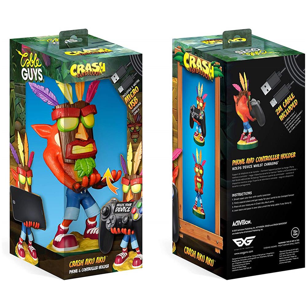 Supporto per Smartphone o Joystick Cable Guy Crash Aku CGCRAC300164 con Cavo USB - Micro USB di 2 mt - Foto 6